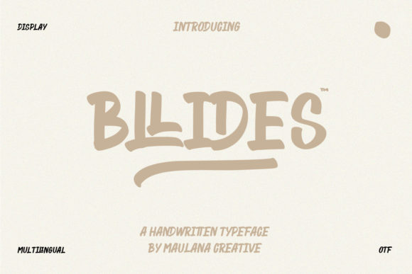 Bllides: A Bold Brushed Font for Modern Creators