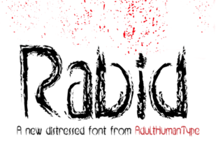 Rabid: A Distressed Display Font for Bold, Edgy Designs